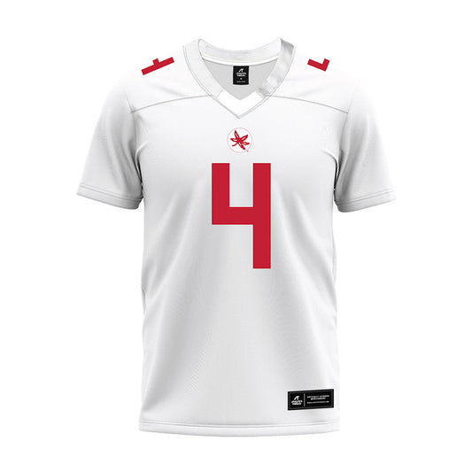 Ohio State - NCAA Football : Jeremiah Smith - White Premium Football Jersey