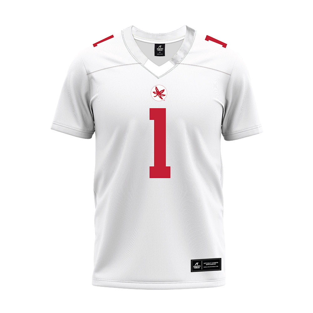 Ohio State - NCAA Football : Brandon Inniss - White Premium Football Jersey-0