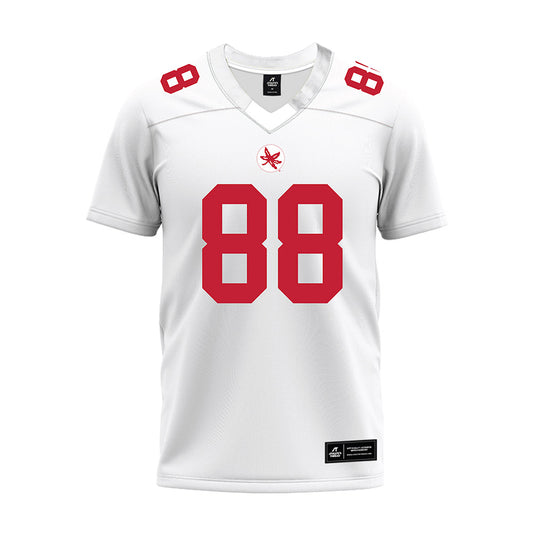 Ohio State - NCAA Football : Max LeBlanc - White Premium Football Jersey-0