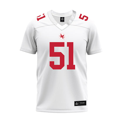 Ohio State - NCAA Football : Luke Montgomery - White Premium Football Jersey