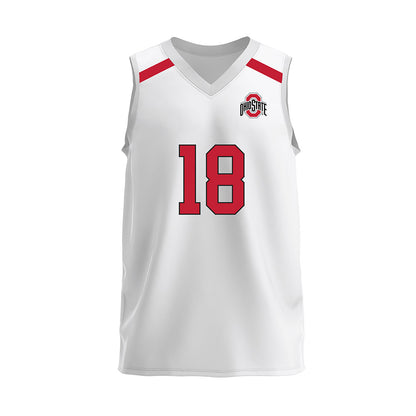 Ohio State - NCAA Men's Volleyball : Cole Young - White Volleyball Jersey