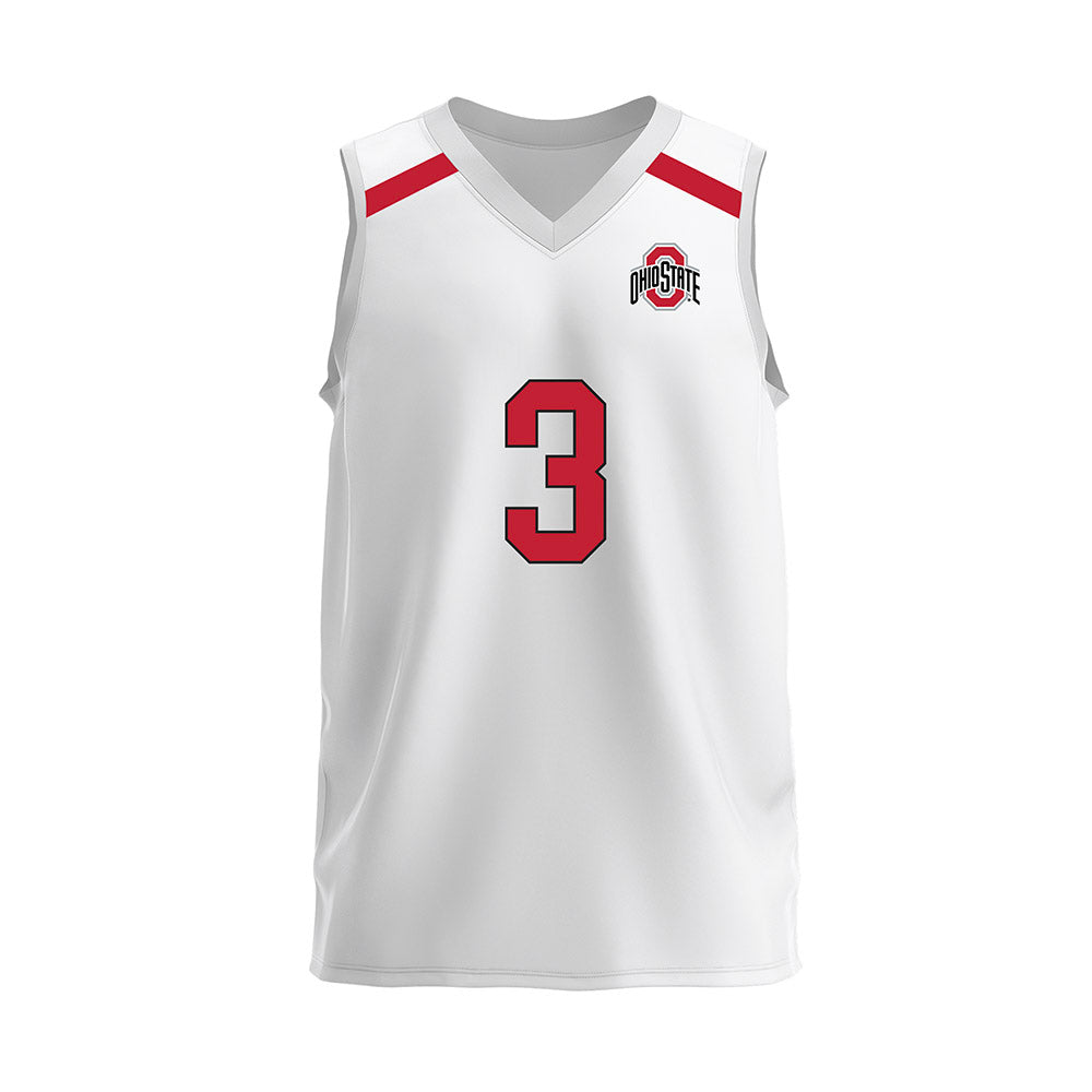 Ohio State - NCAA Men's Volleyball : Owen Pickering - White Volleyball Jersey