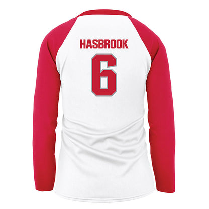 Ohio State - NCAA Women's Volleyball : Olivia Hasbrook - White and Red Volleyball Jersey