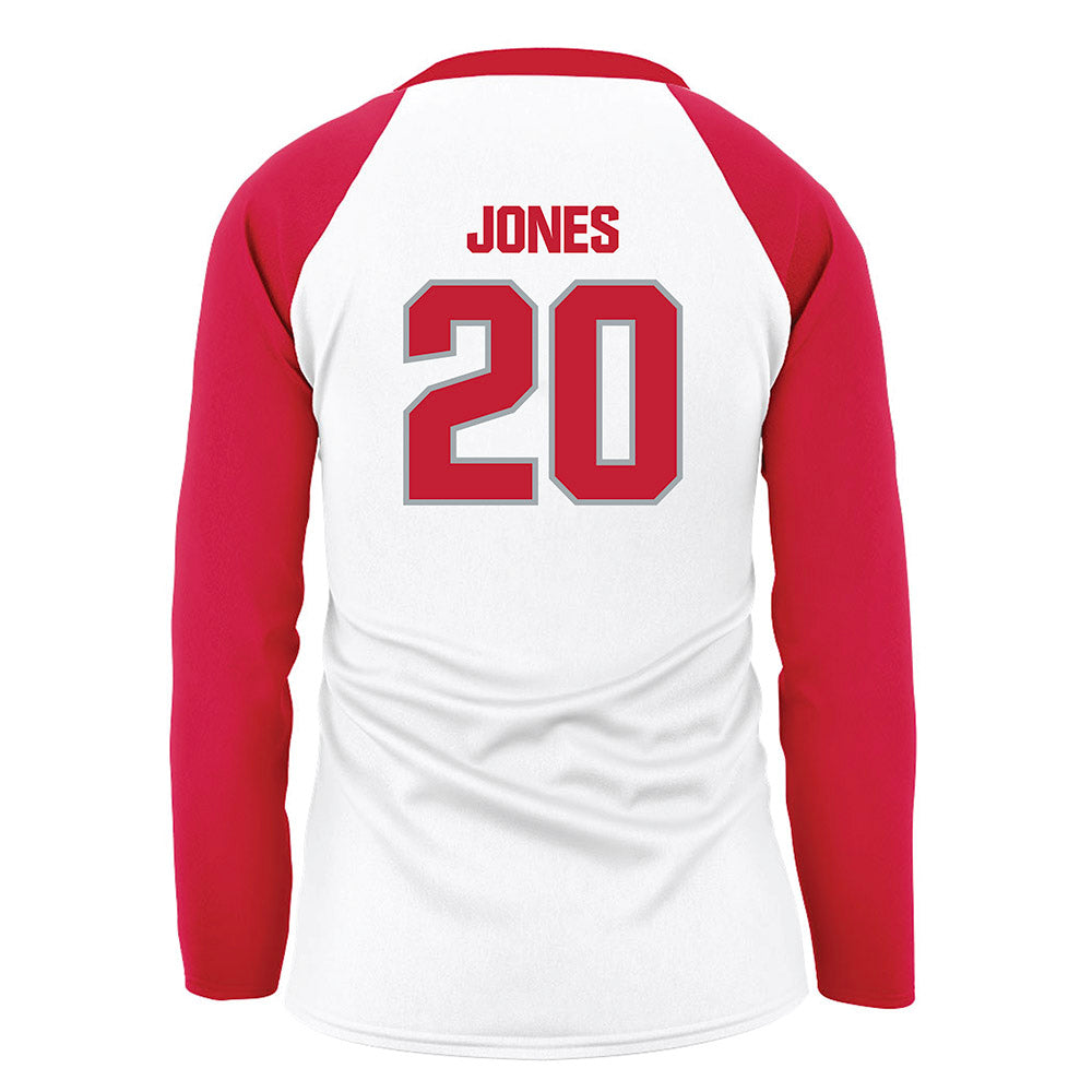 Ohio State - NCAA Women's Volleyball : Hannah Jones - White Volleyball Jersey-1