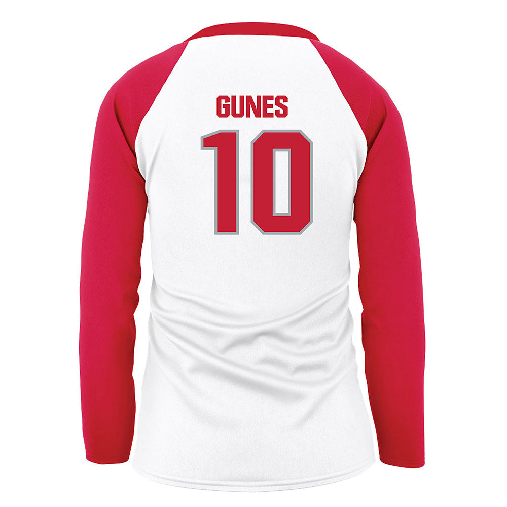 Ohio State - NCAA Women's Volleyball : Mina Gunes - White Volleyball Jersey-1