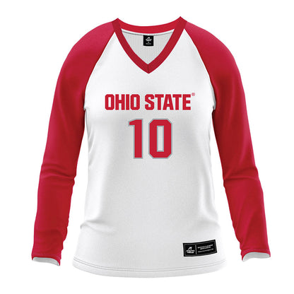 Ohio State - NCAA Women's Volleyball : Mina Gunes - White Volleyball Jersey-0