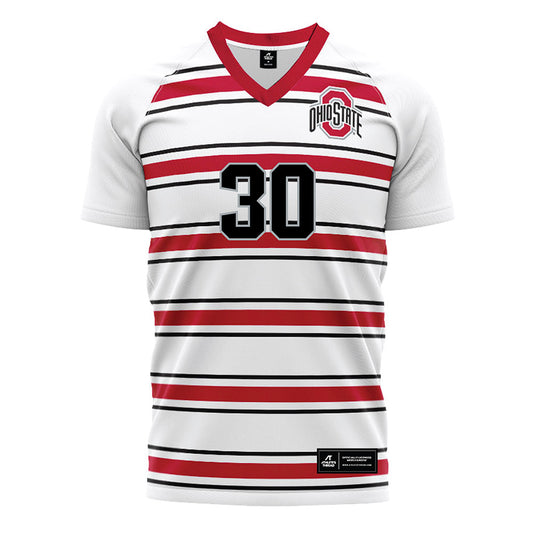 Ohio State - NCAA Men's Soccer : Justis Olorunto - Pin Stripe Soccer Jersey-0