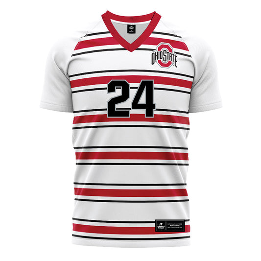 Ohio State - NCAA Men's Soccer : RJ Stoller - Pin Stripe Soccer Jersey-0