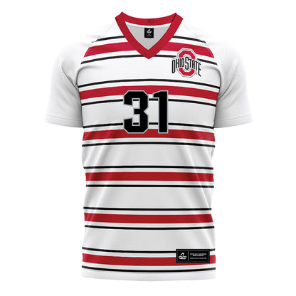 Ohio State - NCAA Men's Soccer : Tanner Creech - Pin Stripe Soccer Jersey-0