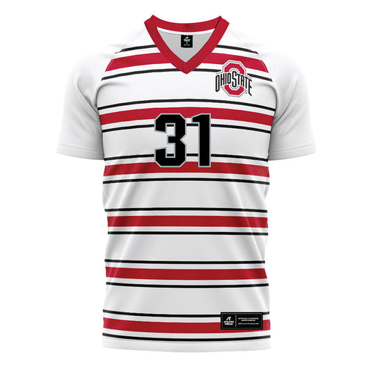 Ohio State - NCAA Men's Soccer : Tanner Creech - Pin Stripe Soccer Jersey-0