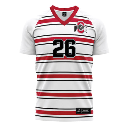 Ohio State - NCAA Men's Soccer : Cole Evans - Pin Stripe Soccer Jersey