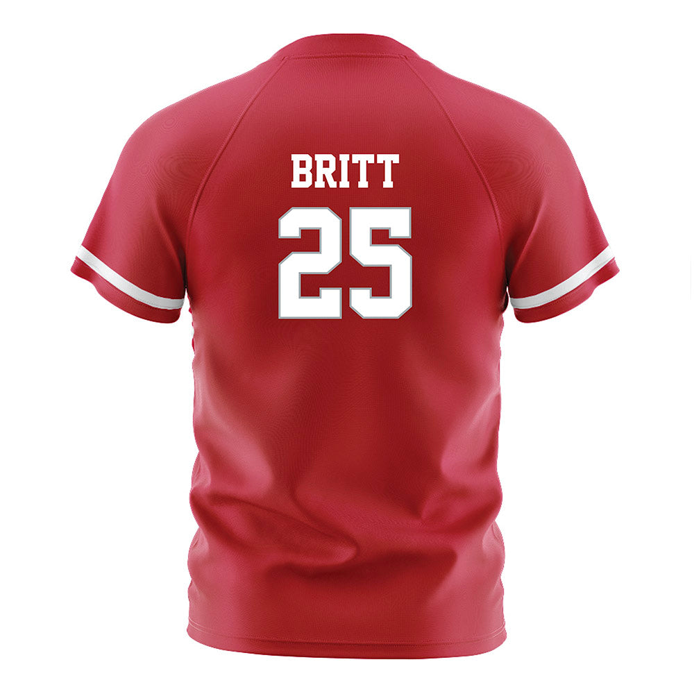 Ohio State - NCAA Women's Soccer : Elle Britt - Red Soccer Jersey-1