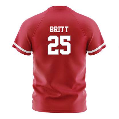 Ohio State - NCAA Women's Soccer : Elle Britt - Red Soccer Jersey-1