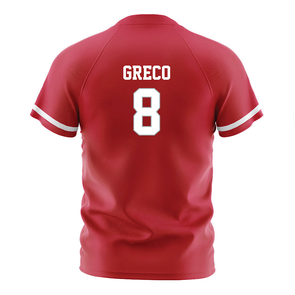 Ohio State - NCAA Women's Soccer : ava greco - Red Soccer Jersey-1