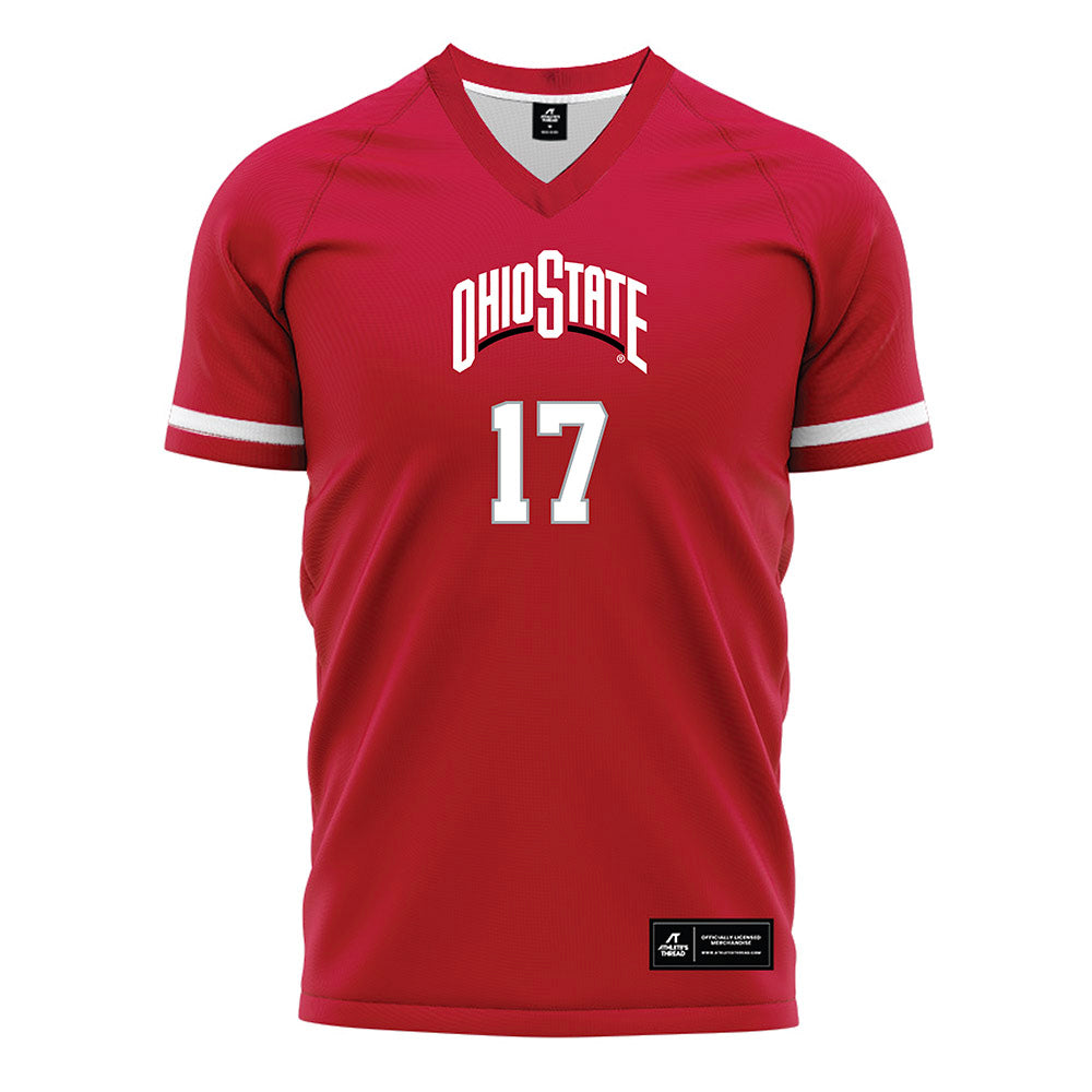 Ohio State - NCAA Women's Soccer : Maliyah Morrison - Red Soccer Jersey-0