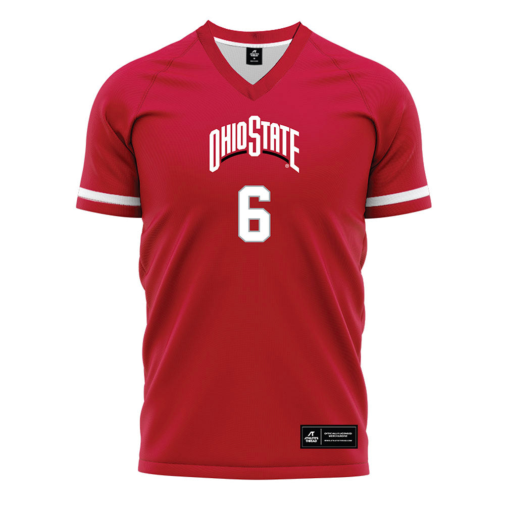 Ohio State - NCAA Women's Soccer : Nette-Nina Hiltunen - Red Soccer Jersey-0