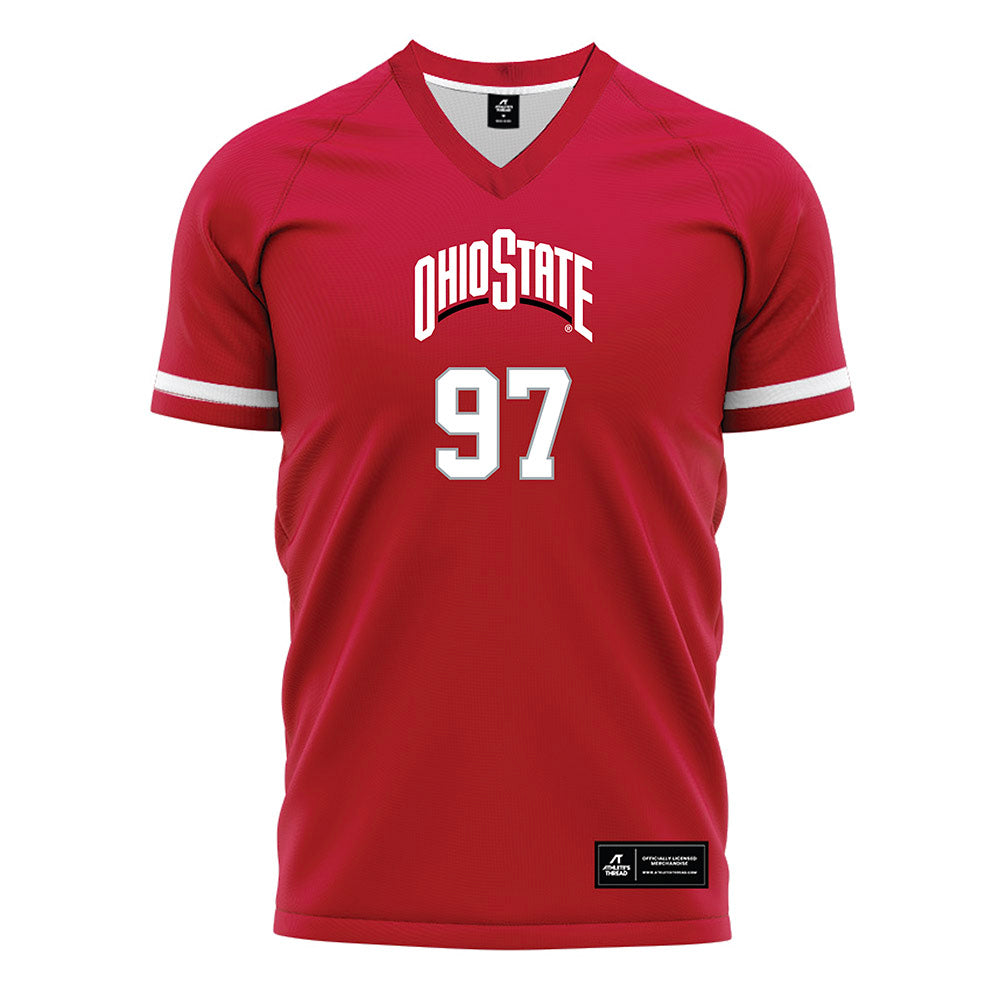 Ohio State - NCAA Women's Soccer : Elizabeth Rozmajzl - Red Soccer Jersey-0