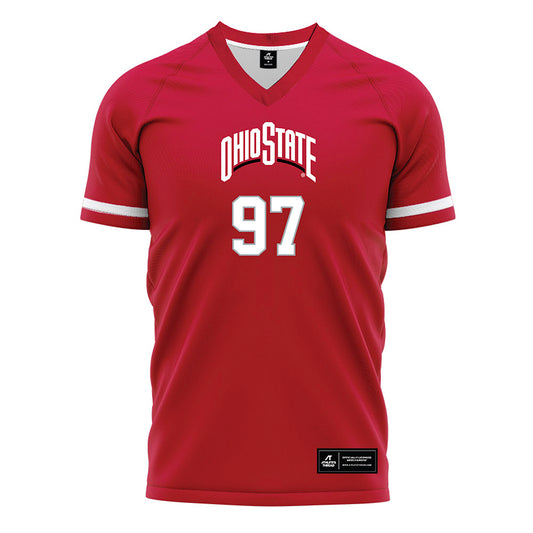 Ohio State - NCAA Women's Soccer : Elizabeth Rozmajzl - Red Soccer Jersey-0