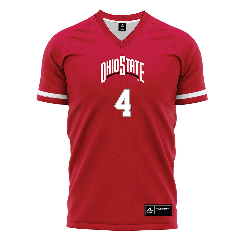 Ohio State - NCAA Women's Soccer : Ava Bramblett - Red Soccer Jersey-0