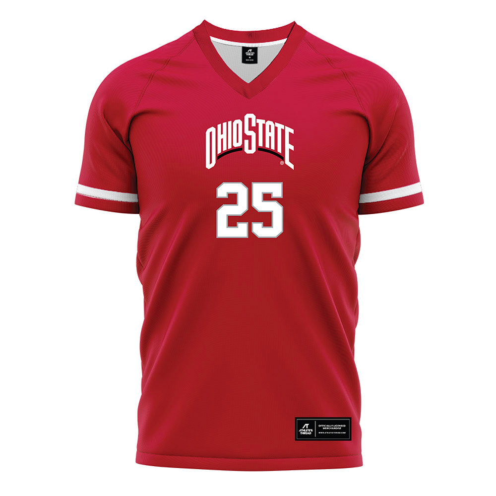Ohio State - NCAA Women's Soccer : Elle Britt - Red Soccer Jersey-0