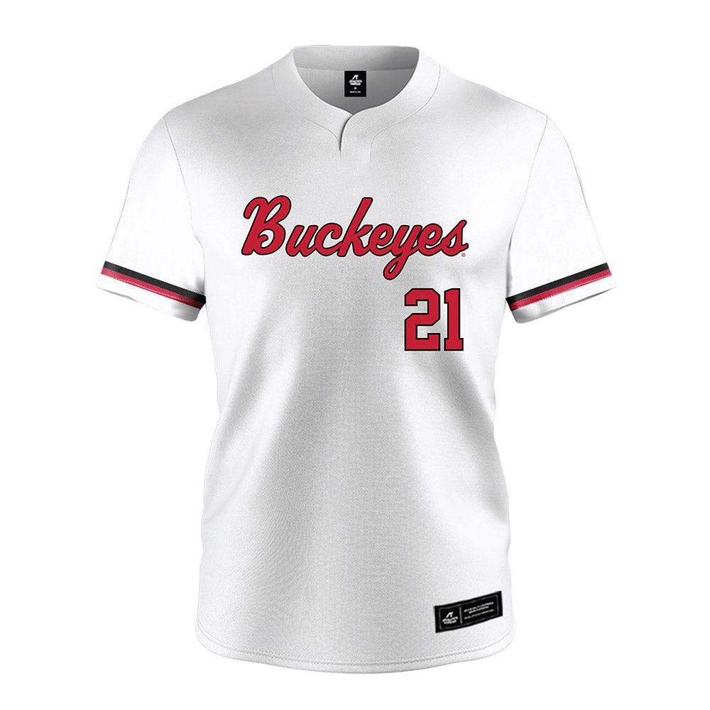 Ohio State - NCAA Softball : Holly Steffus - White Jersey-0