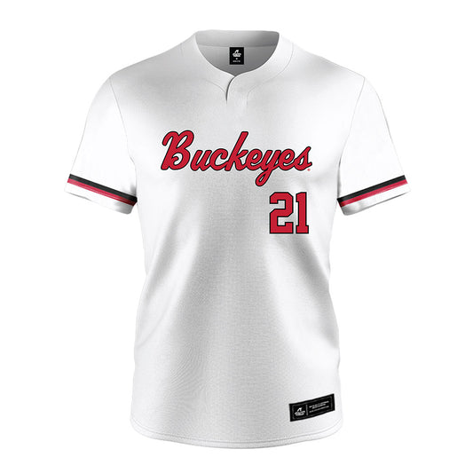 Ohio State - NCAA Softball : Holly Steffus - White Jersey-0