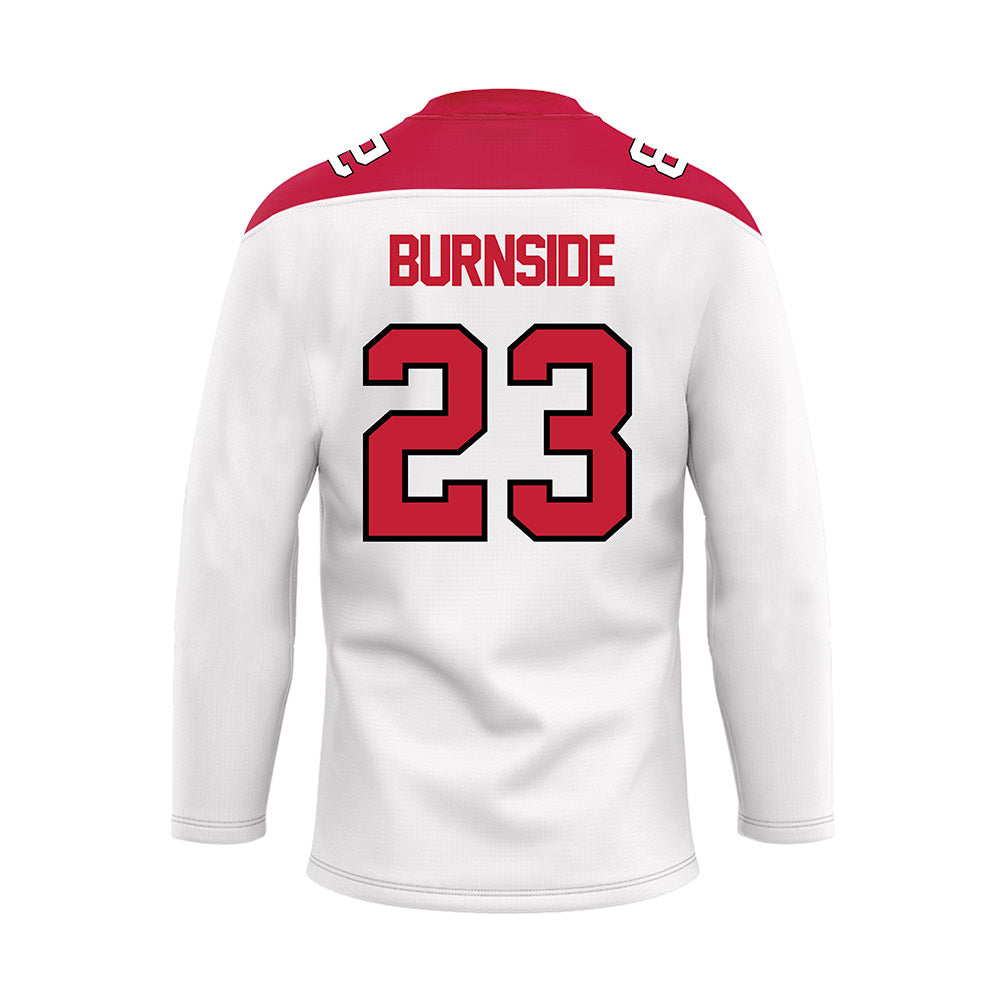 Ohio State - NCAA Men's Ice Hockey : Davis Burnside - White Hockey Jersey-1