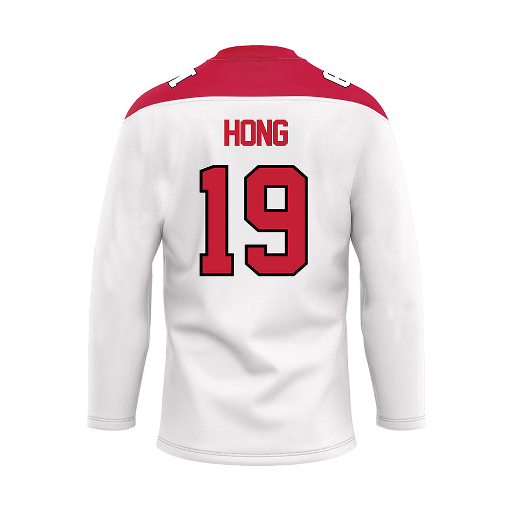 Ohio State - NCAA Men's Ice Hockey : James Hong - White Hockey Jersey-1