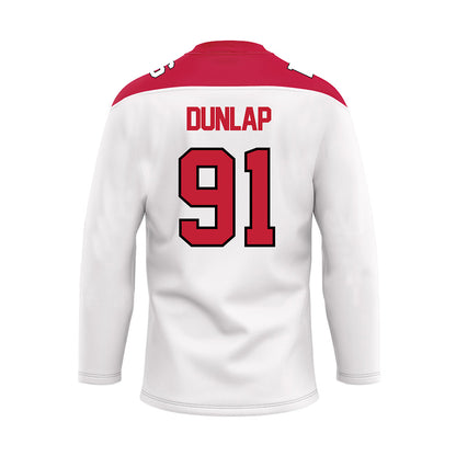 Ohio State - NCAA Men's Ice Hockey : Jake Dunlap - White Hockey Jersey-1