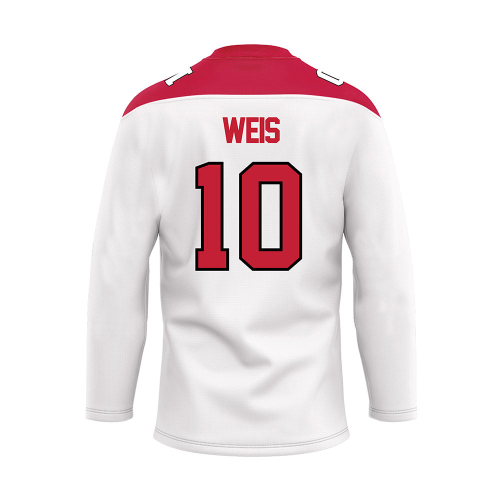 Ohio State - NCAA Men's Ice Hockey : Thomas Weis - White Hockey Jersey-1