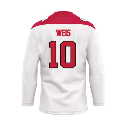 Ohio State - NCAA Men's Ice Hockey : Thomas Weis - White Hockey Jersey-1