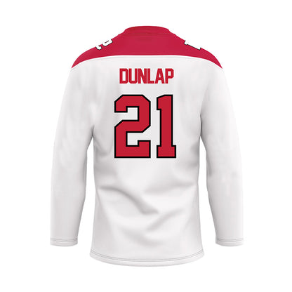 Ohio State - NCAA Men's Ice Hockey : Joe Dunlap - White Hockey Jersey-1