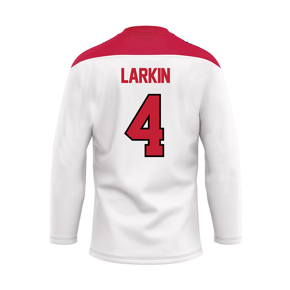 Ohio State - NCAA Men's Ice Hockey : John Larkin - White Hockey Jersey-1