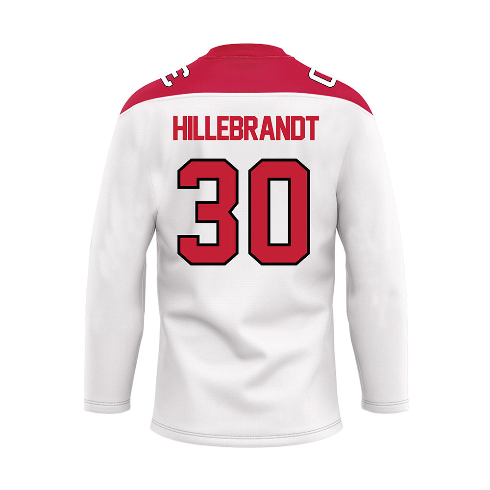 Ohio State - NCAA Men's Ice Hockey : Sam Hillebrandt - White Hockey Jersey-1