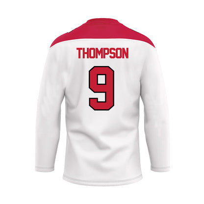 Ohio State - NCAA Men's Ice Hockey : Riley Thompson - White Hockey Jersey-1