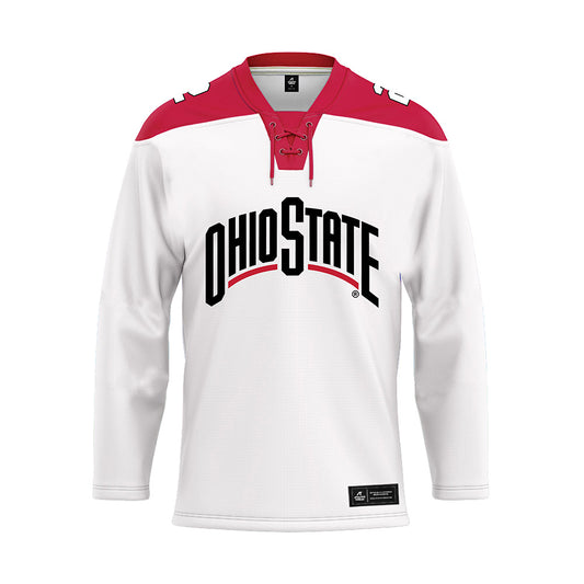 Ohio State - NCAA Men's Ice Hockey : Chris Able - White Hockey Jersey-0