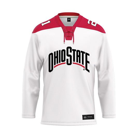 Ohio State - NCAA Men's Ice Hockey : Bryce Ingles - White Hockey Jersey-0