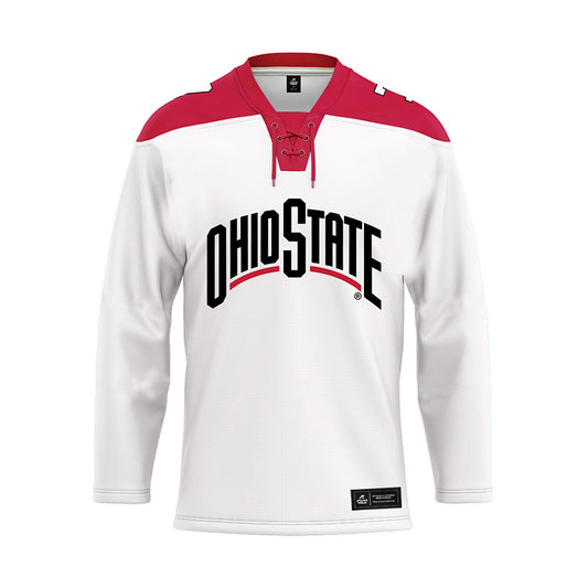 Ohio State - NCAA Men's Ice Hockey : Brent Johnson - White Hockey Jersey-0