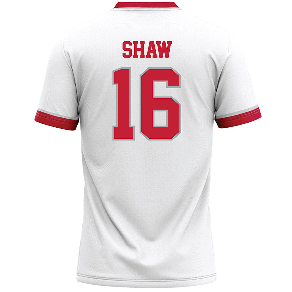 Ohio State - NCAA Men's Lacrosse : Dominic Shaw - White Lacrosse Jersey -1