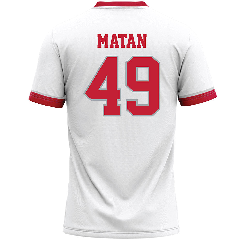 Ohio State - NCAA Men's Lacrosse : Joe Matan - White Lacrosse Jersey -1