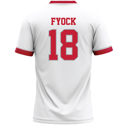Ohio State - NCAA Men's Lacrosse : Caleb Fyock - White Lacrosse Jersey -1