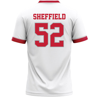 Ohio State - NCAA Men's Lacrosse : Brenten Sheffield - White Lacrosse Jersey -1