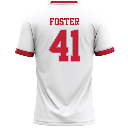 Ohio State - NCAA Men's Lacrosse : Kyle Foster - White Lacrosse Jersey -1