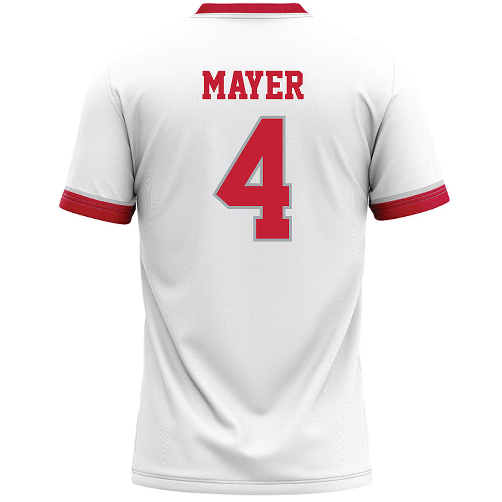 Ohio State - NCAA Men's Lacrosse : Ben Mayer - White Lacrosse Jersey -1