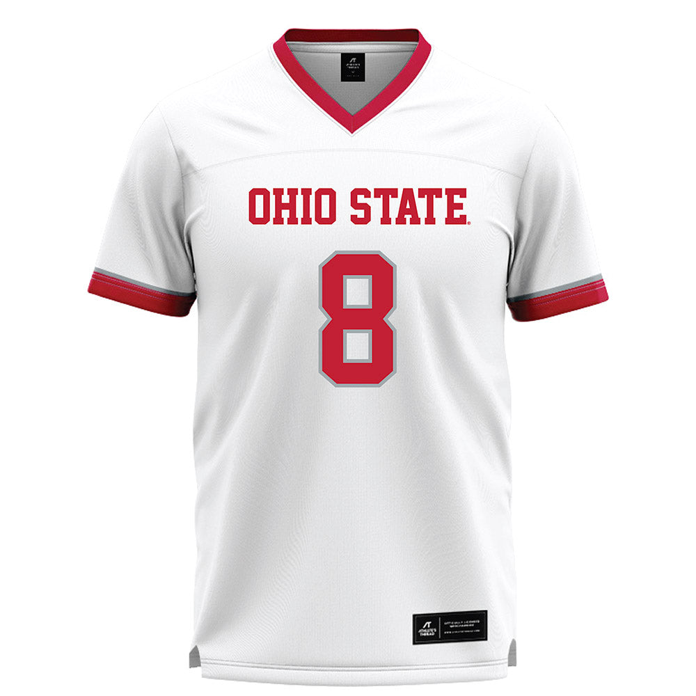 Ohio State - NCAA Men's Lacrosse : Shane O'Leary - White Lacrosse Jersey -0