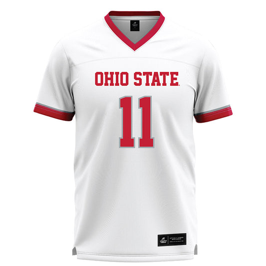 Ohio State - NCAA Men's Lacrosse : Sean Magtoto - White Lacrosse Jersey -0