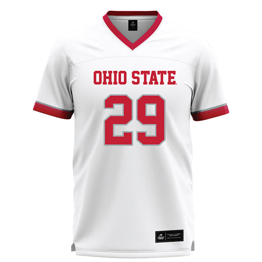 Ohio State - NCAA Men's Lacrosse : Mason Bregman - White Lacrosse Jersey -0