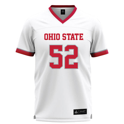 Ohio State - NCAA Men's Lacrosse : Brenten Sheffield - White Lacrosse Jersey -0