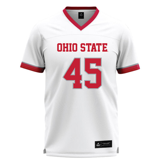 Ohio State - NCAA Men's Lacrosse : Corey O'Connor - White Lacrosse Jersey -0