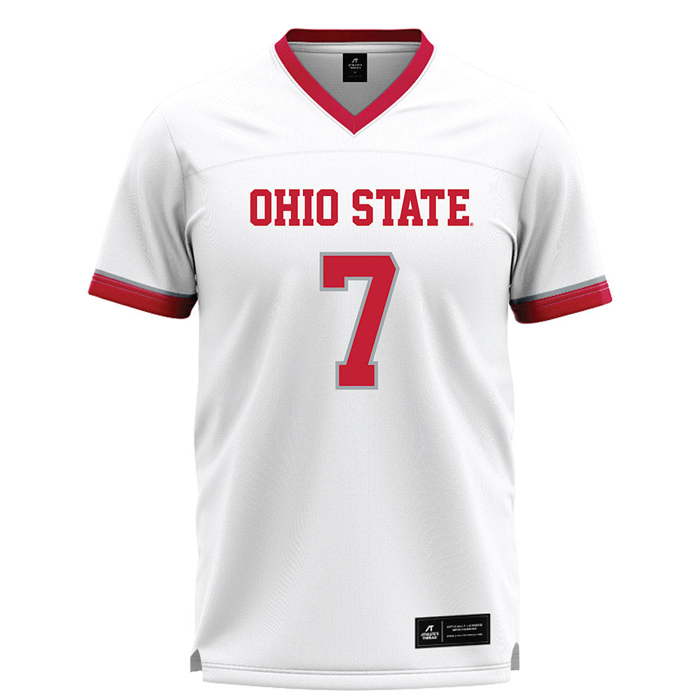 Ohio State - NCAA Men's Lacrosse : Brad Sharp - White Lacrosse Jersey -0
